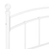 vidaXL Rama łóżka, biała, metalowa, 180 x 200 cm