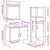 vidaXL Zestaw mebli łazienkowych 3 pcs Brązowy Materiał drewnopochodny