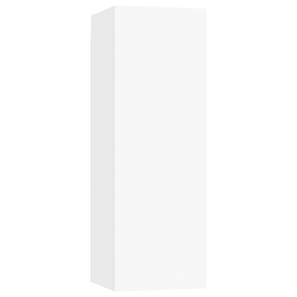 vidaXL Szafka TV, biała, 30,5x30x90 cm, materiał drewnopochodny
