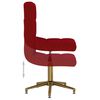 vidaXL Obrotowe krzesło stołowe, winna czerwień, obite aksamitem