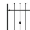 vidaXL Ogrodzenie z kolcami Czarny 200 x 130 cm