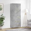 vidaXL Witrynka, szarość betonu 69,5x34x180 cm materiał drewnopochodny
