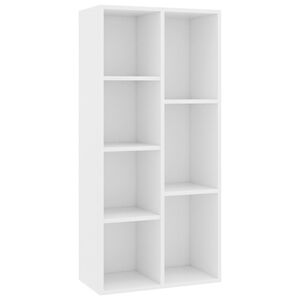 vidaXL Regał na książki, biały, 50x25x106 cm, materiał drewnopochodny
