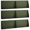 vidaXL Mur oporowy 6 szt. 80 x 12 x 40 cm Stal Oliwkowy zielony