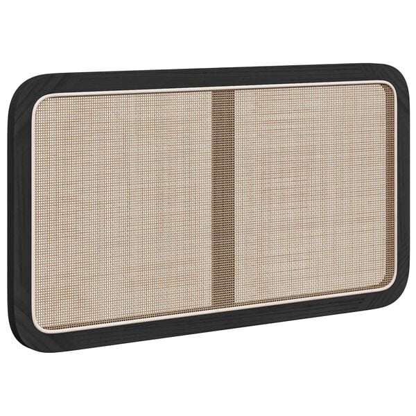 vidaXL Zagłówek Z zagłówkiem Czarny 100 x 55 x 3 cm rattan