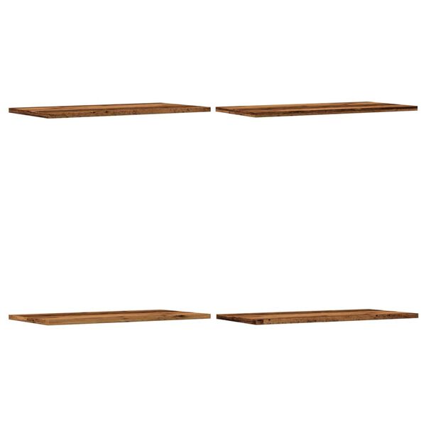 vidaXL P&oacute;łki ścienne, 4 szt., kolor starego drewna, 60x30x1,5 cm