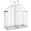 vidaXL Szklarnia z ramą podstawy, srebrna, 169x58x202 cm, aluminium