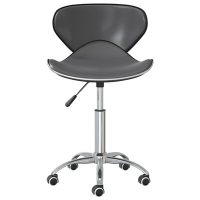 vidaXL Obrotowe krzesła stołowe, 6 szt., szare, obite sztuczną skórą