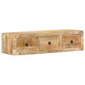 vidaXL Szafka ścienna pod TV 100x32x25 cm Drewno lite, surowe, mango