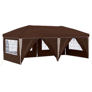 vidaXL Namiot imprezowy rozkładany 575 x 288 x 245 cm brązowy