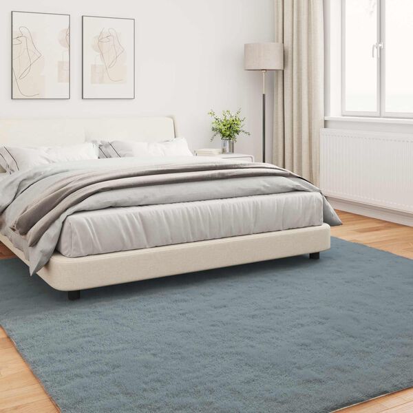 vidaXL Dywan z sztucznego kr&oacute;lika Olite Antracyt 240 x 240 cm