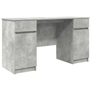 vidaXL Biurko Betonowy szary Drewno inżynieryjne 140 x 49 x 76 cm
