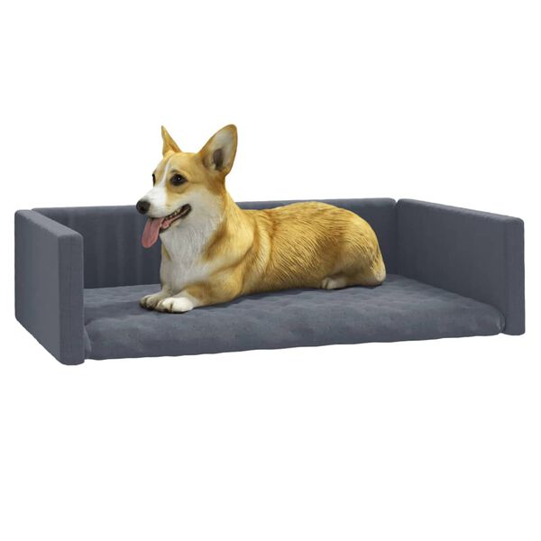 vidaXL Siedzisko samochodowe dla psa, szare, 110x70cm, o wyglądzie lnu