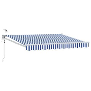 vidaXL Elektryczna Rozkładana Markiza Niebieski i biały 2,5 x 2 m