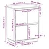 vidaXL Szafka, 60 x 34 x 75 cm, lite drewno sosnowe