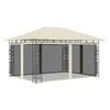vidaXL Altana ogrodowa z moskitierą, 4x3x2,73 m, kremowa, 180 g/m&sup2;