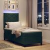 vidaXL Ł&oacute;żko z sprężyną LED Ciemna zieleń 80 x 200 cm tkanina