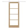 vidaXL Drzwi przesuwne Naturalny 83 x 202 cm