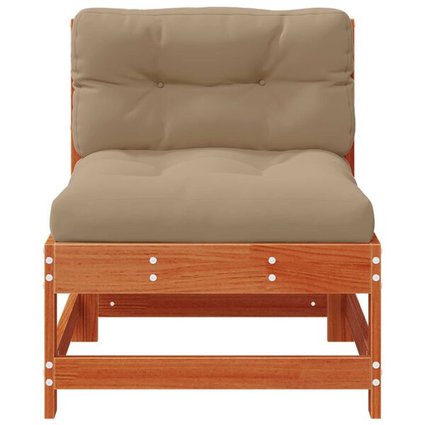 vidaXL Sofa Środkowa do Ogrodu Lite drewno sosnowe Woskowy Brąz