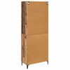 vidaXL Highboard Montowane na ścianie Stare drewno 69,5 x 34 x 180 cm