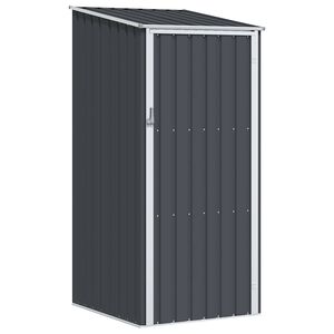 vidaXL Szopa ogrodowa, antracyt, 87x98x159 cm, stal galwanizowana