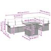 vidaXL Zestaw Sof na Ogr&oacute;d z przechowywaniem 7 pcs Czarny Polirattan