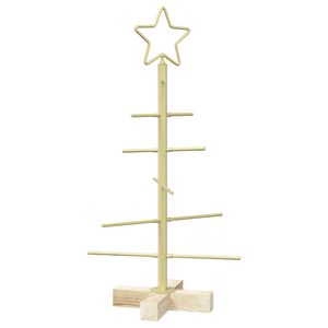 vidaXL Metalowa choinka ze stojakiem KUOPIO 60 cm Stal złoty