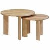 vidaXL Nesting Stoły Kawowe 2 szt. Czarny &Oslash; 50 x 40 cm Drewno z mango