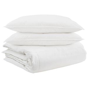 vidaXL Zestaw kołder z poduszką 3 pcs Biały Pi&oacute;ra down