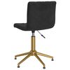 vidaXL Obrotowe krzesło stołowe, czarne, obite aksamitem