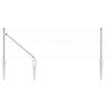 vidaXL Ogrodzenie z słupkami Srebrny 0.6 x 10 m Stal pokryta PCV