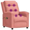 vidaXL Elektryczny fotel masujący, różowy, obity aksamitem