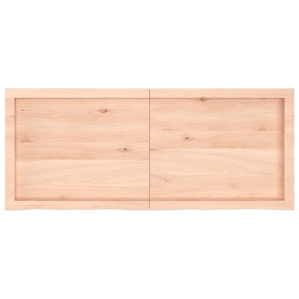vidaXL Blat stołu, 120x50x(2-4) cm, surowe lite drewno dębowe