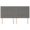 vidaXL Zagł&oacute;wek ciemnoszary 200x5x118/128 cm tkanina