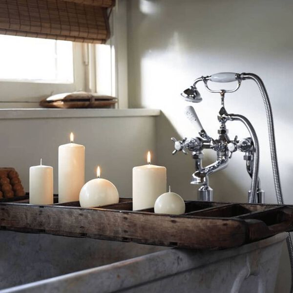 Bolsius Świece pieńkowe, 8 szt., 150 x 78 mm, kość słoniowa