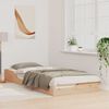 vidaXL Ramka ł&oacute;żka Brązowy 100 x 220 cm Lite drewno sosnowe