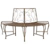 vidaXL Ławka Drzewna 4-Liczba miejsc 160 x 80 x 89 cm Stal