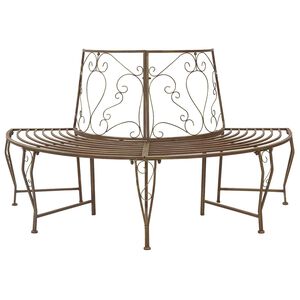 vidaXL Ławka Drzewna 4-Liczba miejsc 160 x 80 x 89 cm Stal