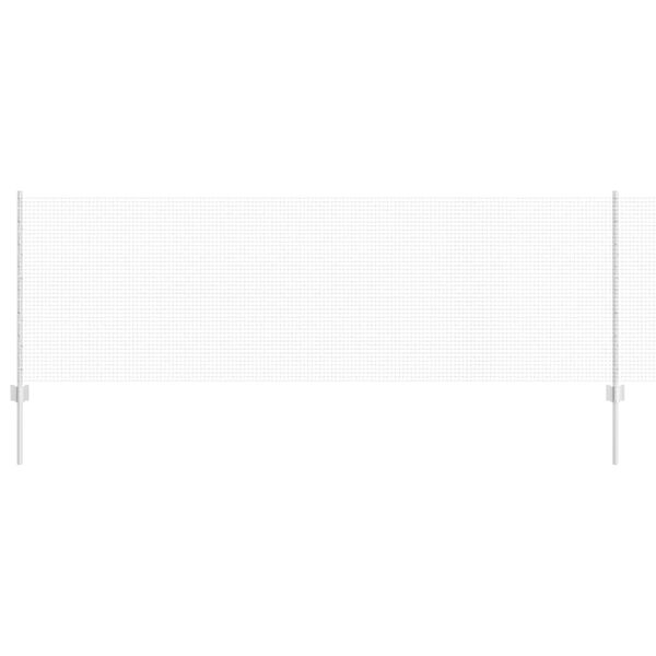 vidaXL Ogrodzenie z słupkiem Srebrny 0,8 x 50 m Stal