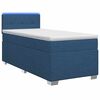 vidaXL Ł&oacute;żko Box Spring z materacem i LED niebieski 90 x 190 cm