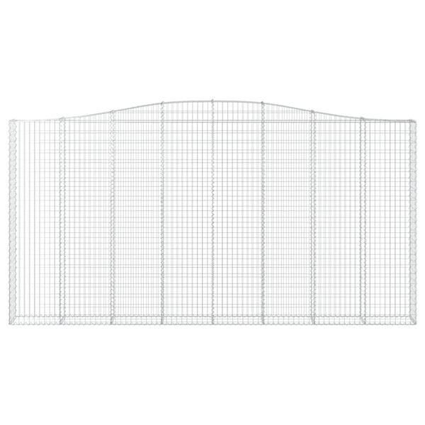 vidaXL Kosze gabionowe, 3 szt, 400x30x200/220, galwanizowane żelazo