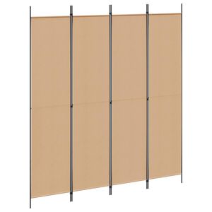 vidaXL 4-panelowy parawan Beżowy 200 x 220 cm tkanina