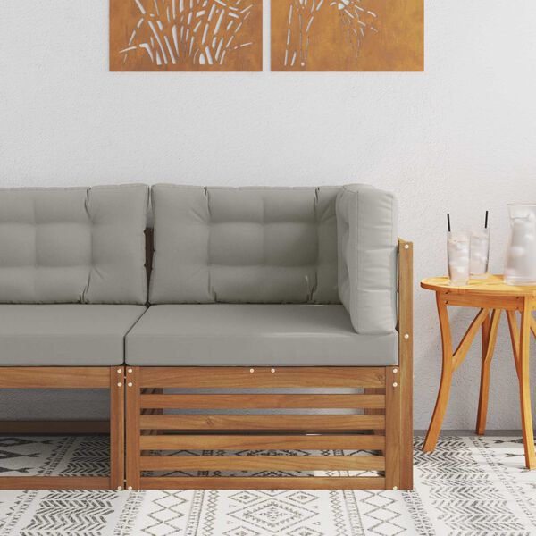 vidaXL Sofa narożna na zewnątrz Lite Drewno Akacji Naturalny