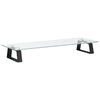 vidaXL Podstawka pod monitor, czarna, 60x20x8 cm, szkło i metal