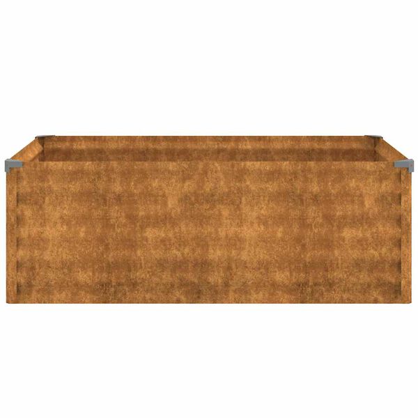 vidaXL Podwyższona grządka ogrodowa 100x50x36 cm, stal Corten