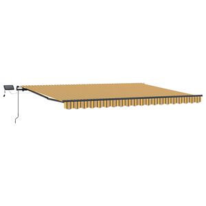 vidaXL Markiza wysuwana Wielokolorowe 400 &times; 350 cm Tkanina i aluminium
