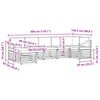 vidaXL Zestawy sof 7 pcs Naturalny i Jasny Szary Lite Drewno Akacji