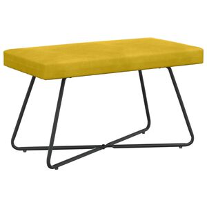 vidaXL ławka ż&oacute;łty 80 x 40 x 45 cm Welur