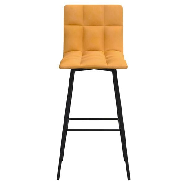 vidaXL Stołki barowe, 2 szt., brązowe, tapicerowane aksamitem