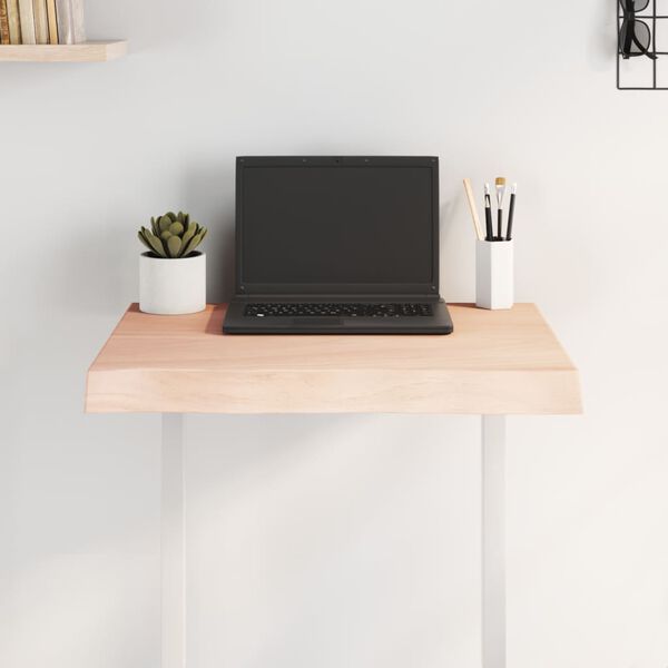 vidaXL Blat stołu, 60x60x(2-6)cm, surowy, lity dąb naturalną krawędzią